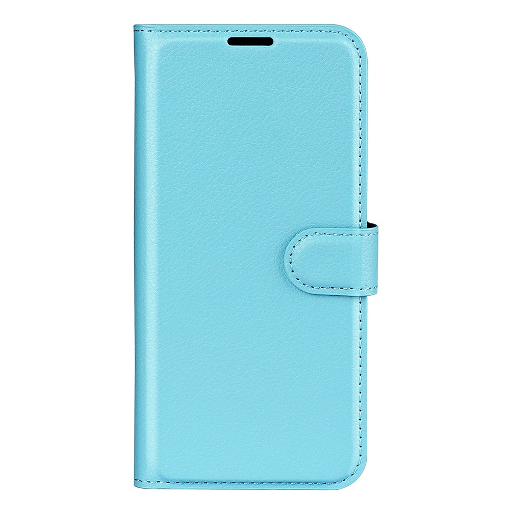  Motorola Moto G04 4G/G24 4G Fodral Litchi Läder Ljus Blå