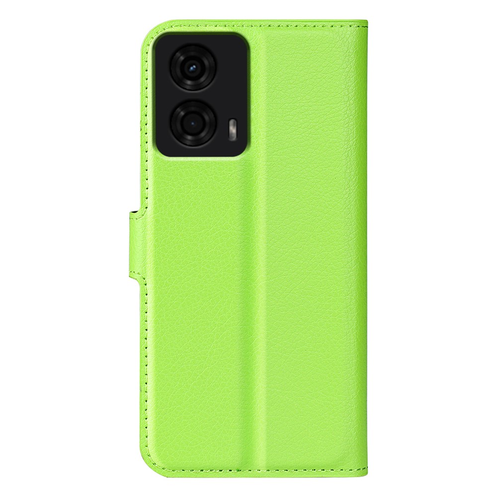  Motorola Moto G04 4G/G24 4G Fodral Litchi Läder Grön