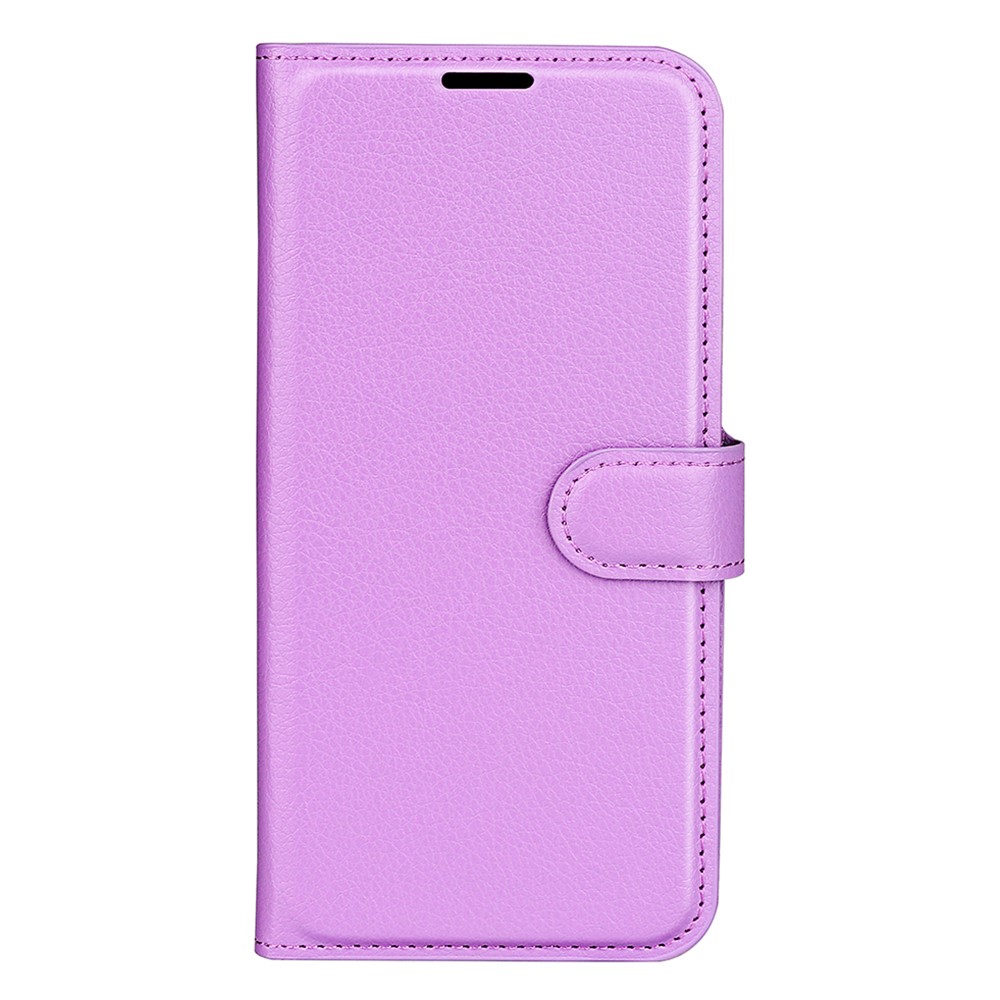  Motorola Moto G04 4G/G24 4G Fodral Litchi Läder Lila
