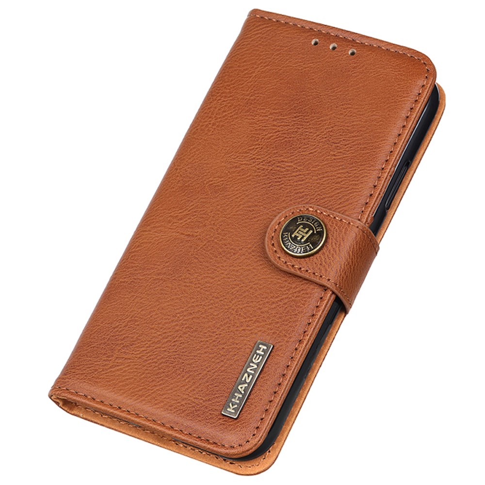 KHAZNEH KHAZNEH Motorola Moto G04 4G/G24 4G Läder Fodral Brun