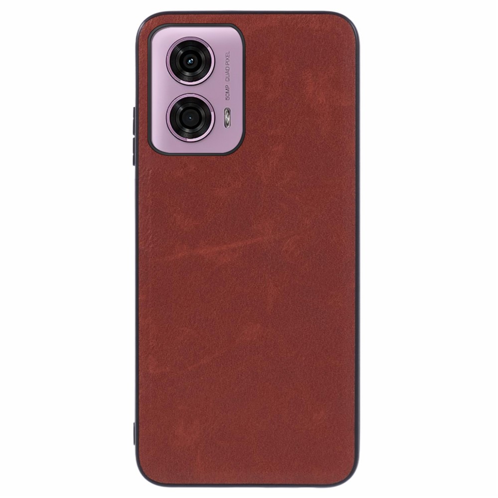  Motorola Moto G04 4G/G24 4G Retro Läder Skal Brun