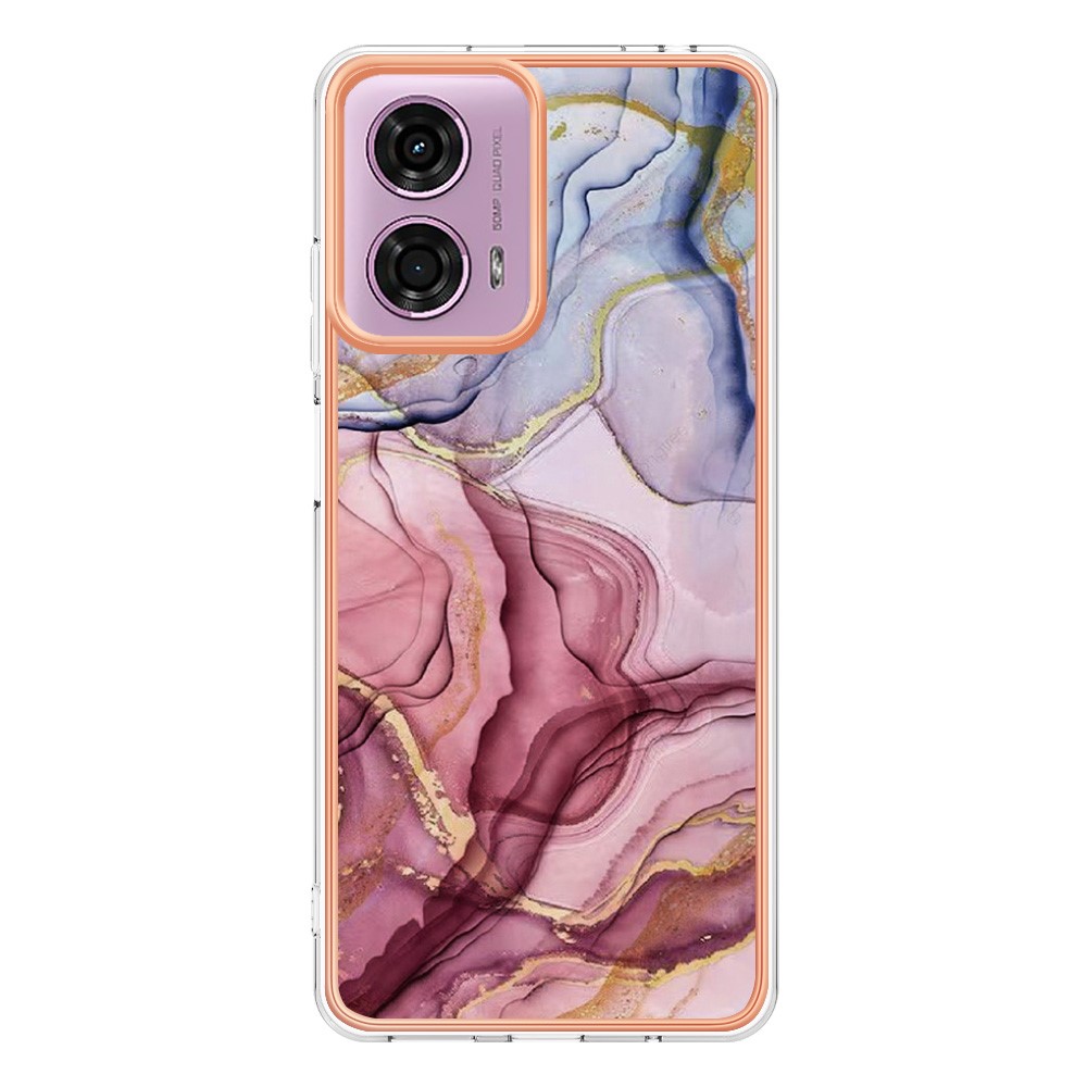  Motorola Moto G04 4G/G24 4G Marmor Skal Roséguld
