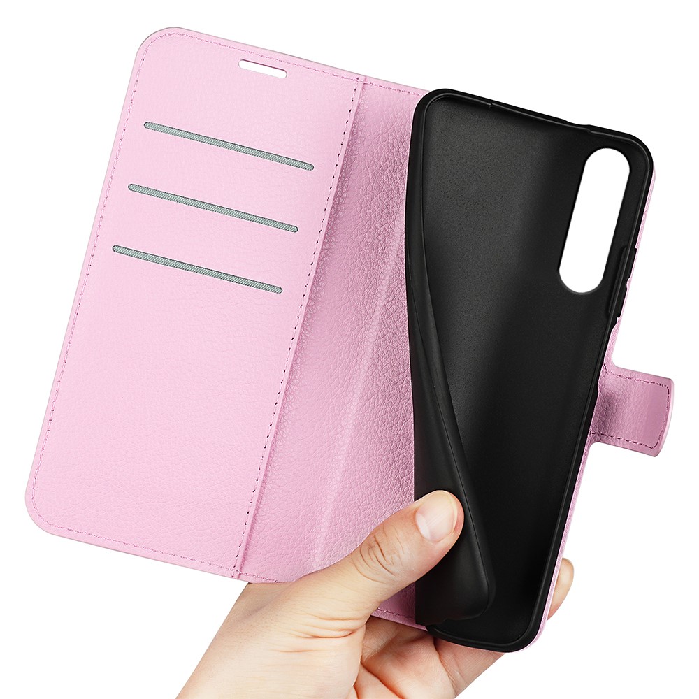  Sony Xperia 1 VI Fodral Litchi Läder Ljus Rosa