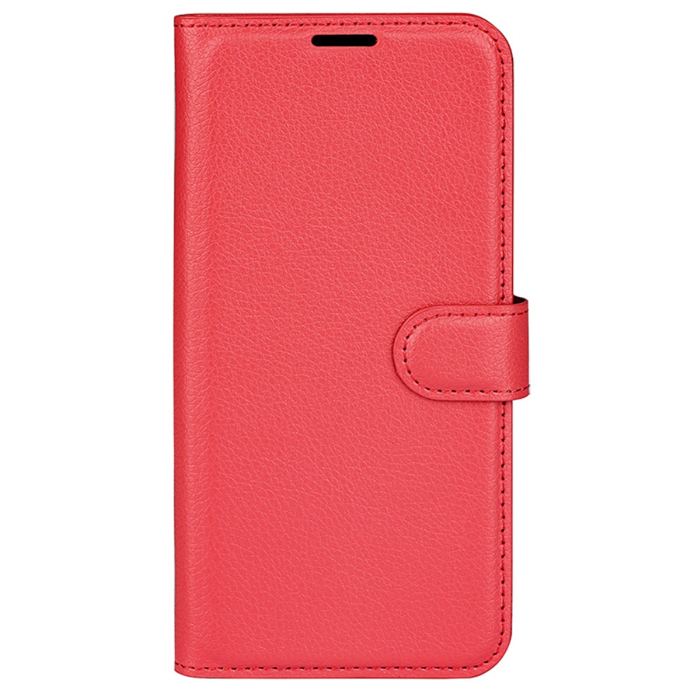 Sony Xperia 1 VI Fodral Litchi Läder Röd
