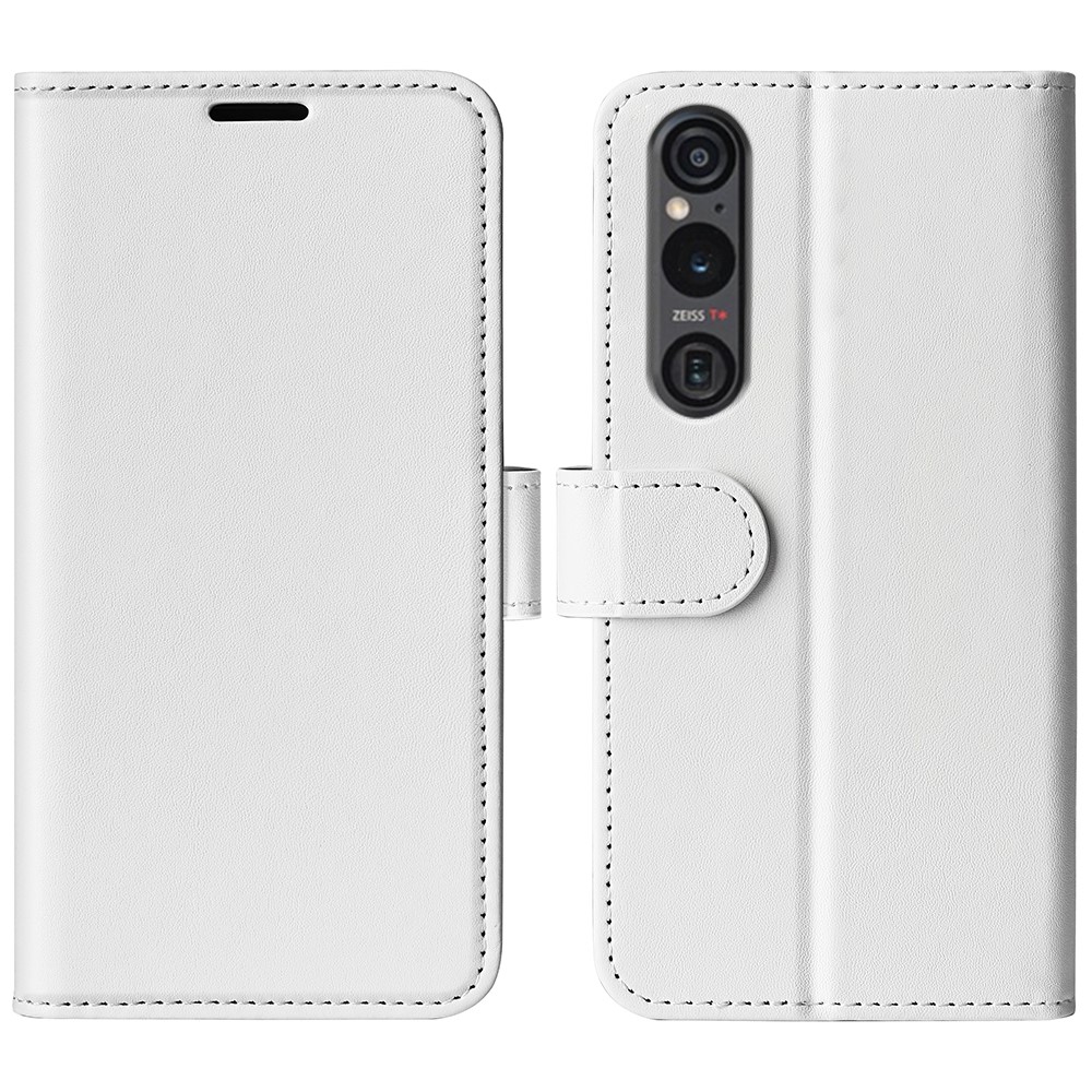  Sony Xperia 1 VI Fodral Crazy Horse Läder Vit