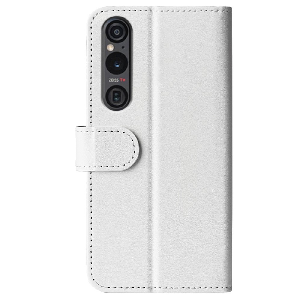  Sony Xperia 1 VI Fodral Crazy Horse Läder Vit