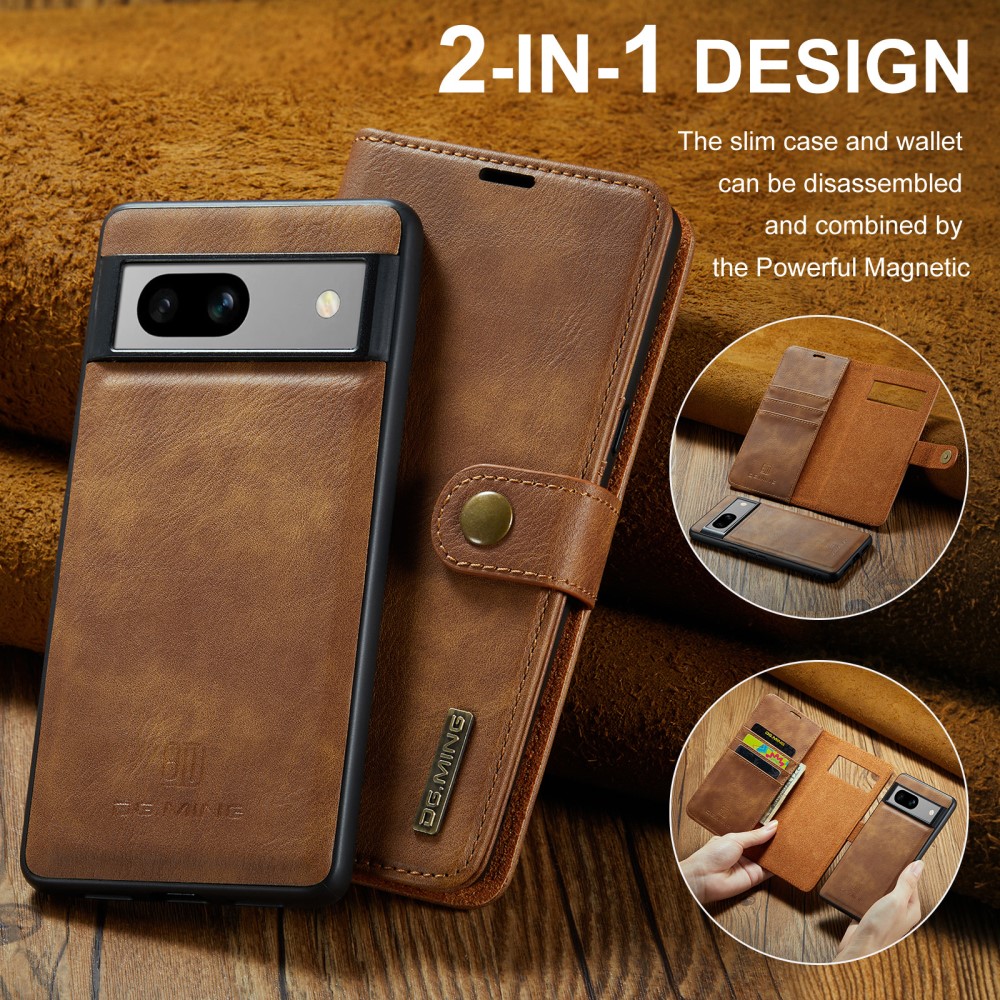 DG.MING DG.MING Google Pixel 8A 2in1 Magnet Fodral Brun