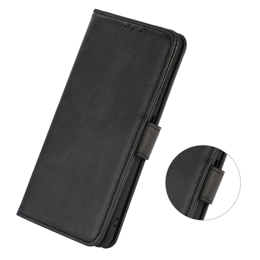  Sony Xperia 10 VI Läder Fodral Läder Solid Svart
