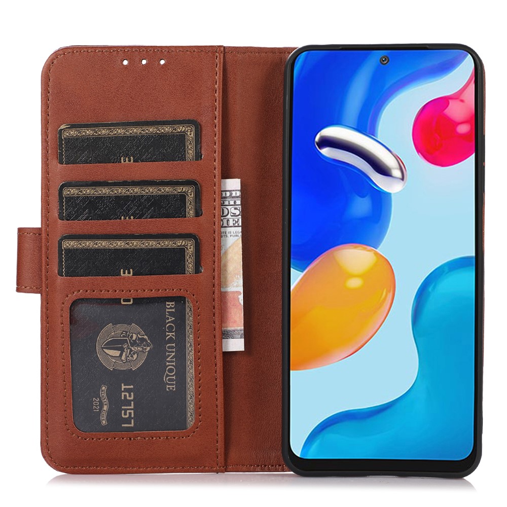  Sony Xperia 10 VI Läder Fodral Läder Solid Brun
