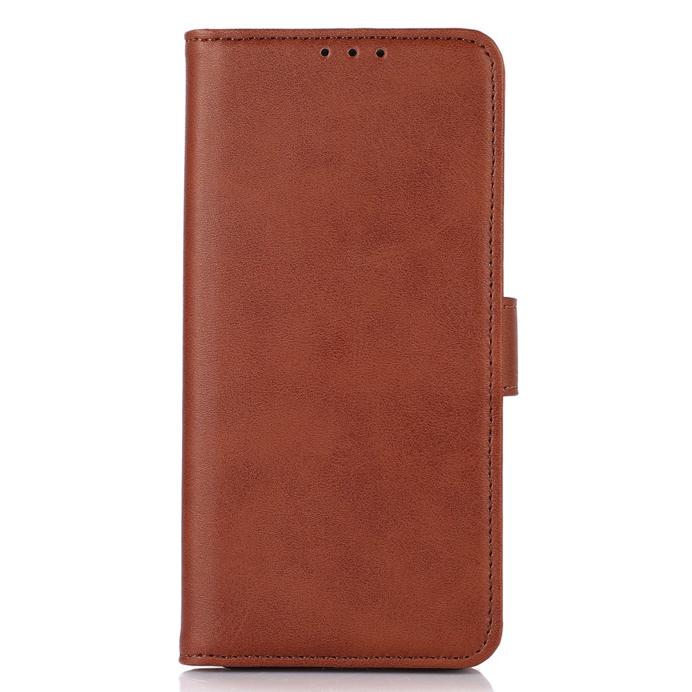  Sony Xperia 10 VI Läder Fodral Läder Solid Brun
