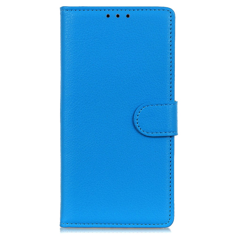  Motorola Edge 50 Fusion 5G Litchi Läder Fodral Blå