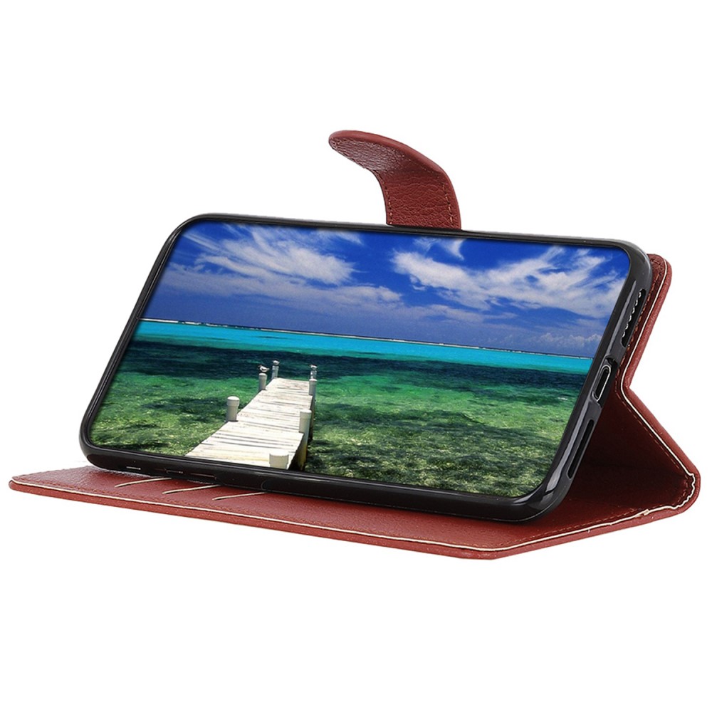  Sony Xperia 1 VI Litchi Läder Fodral Brun