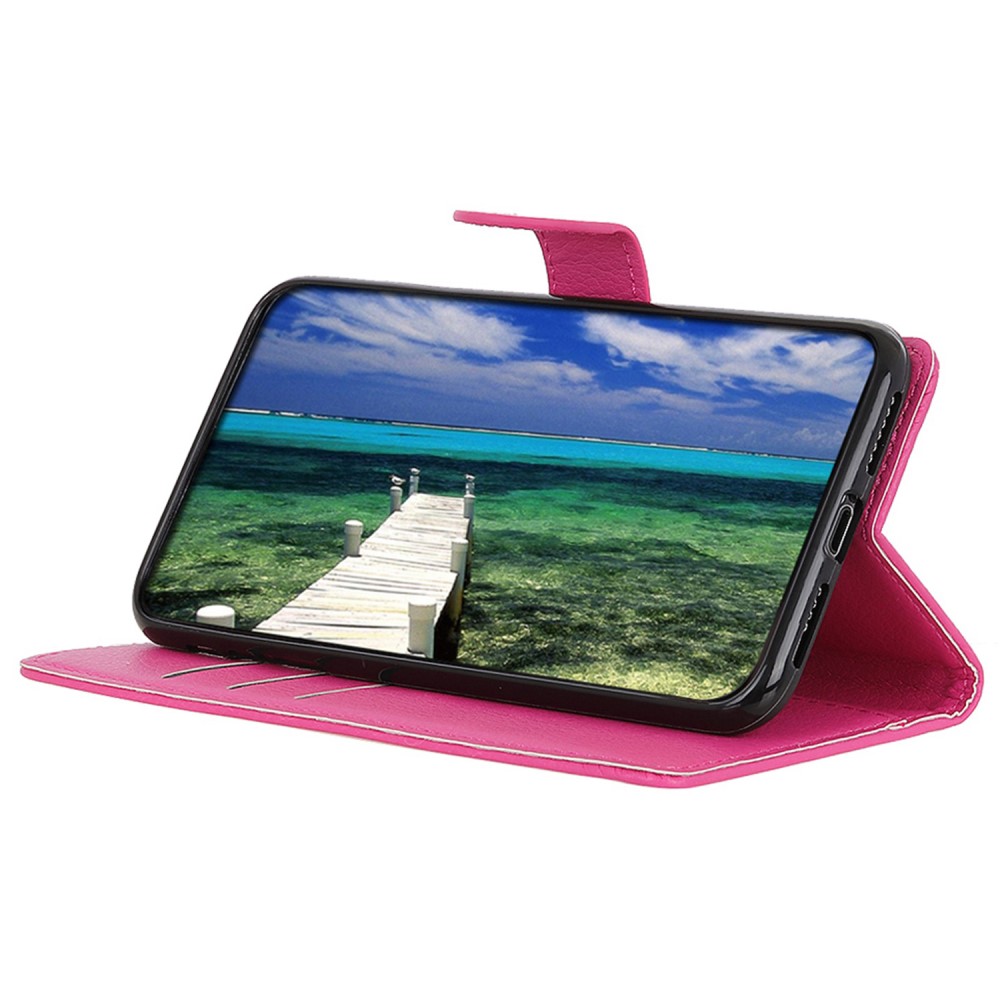  Sony Xperia 1 VI Litchi Läder Fodral Rosa