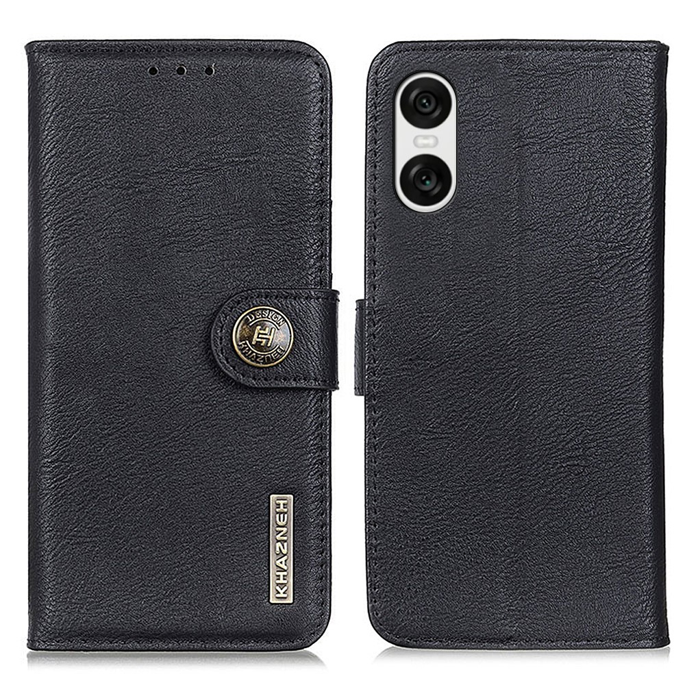 KHAZNEH KHAZNEH Sony Xperia 10 VI Läder Fodral Svart