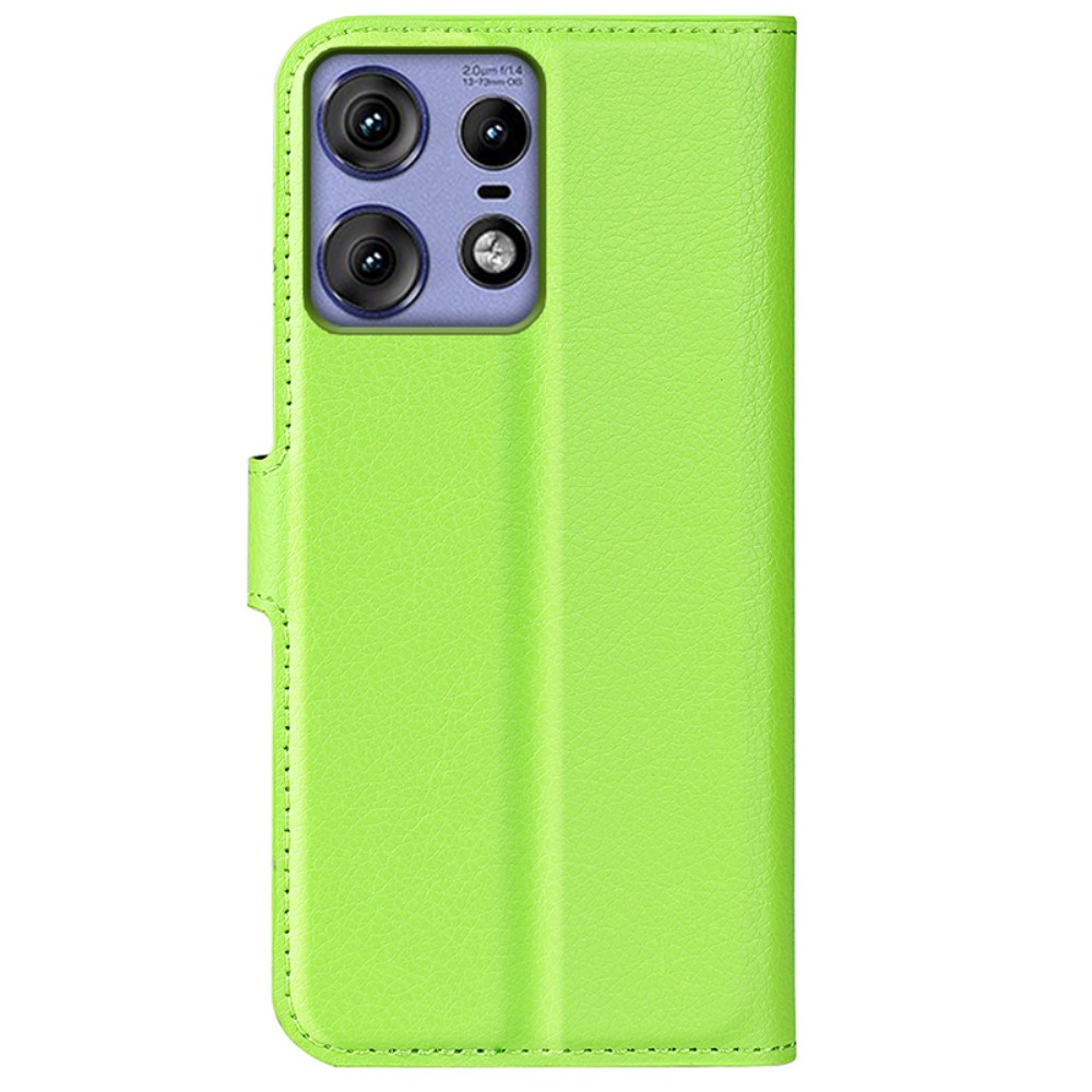 Motorola Edge 50 Pro 5G Litchi Läder Fodral Grön