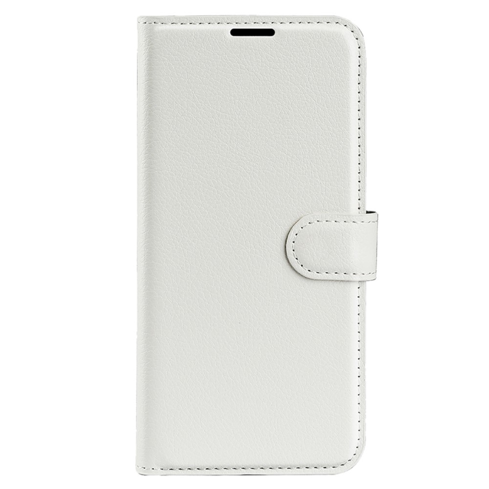  Motorola Edge 50 Pro 5G Litchi Läder Fodral Vit