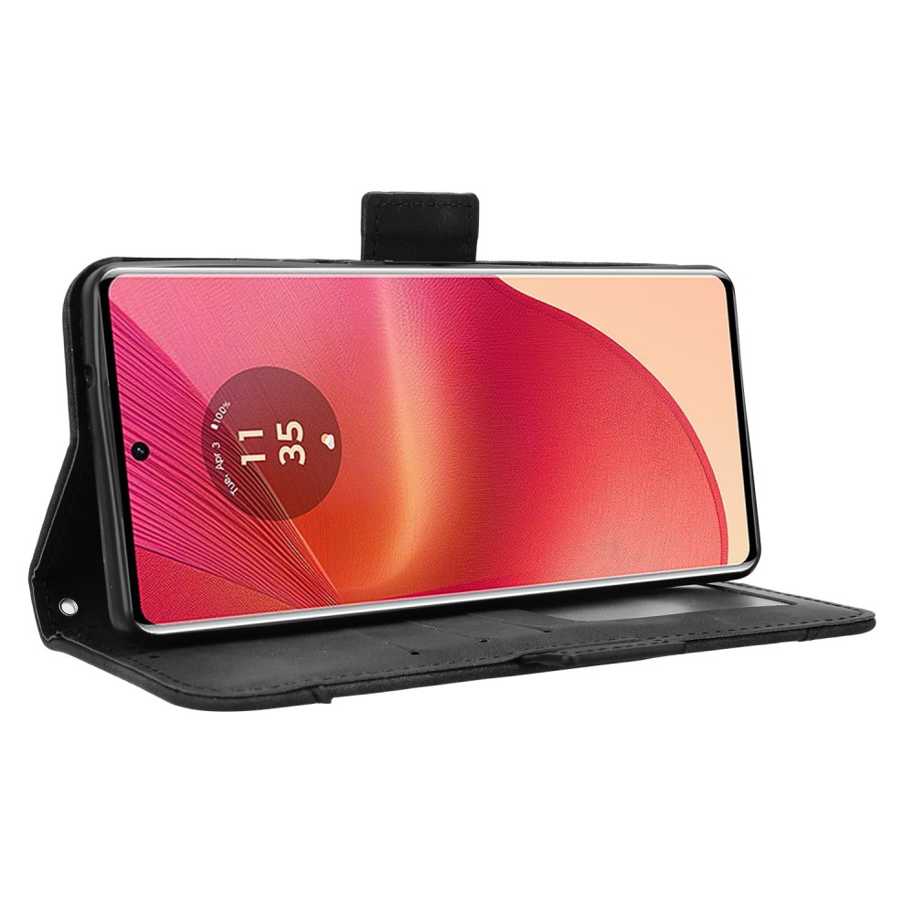  Motorola Edge 50 Fusion 5G Fodral Med Avtagbart Kortfodral Svart