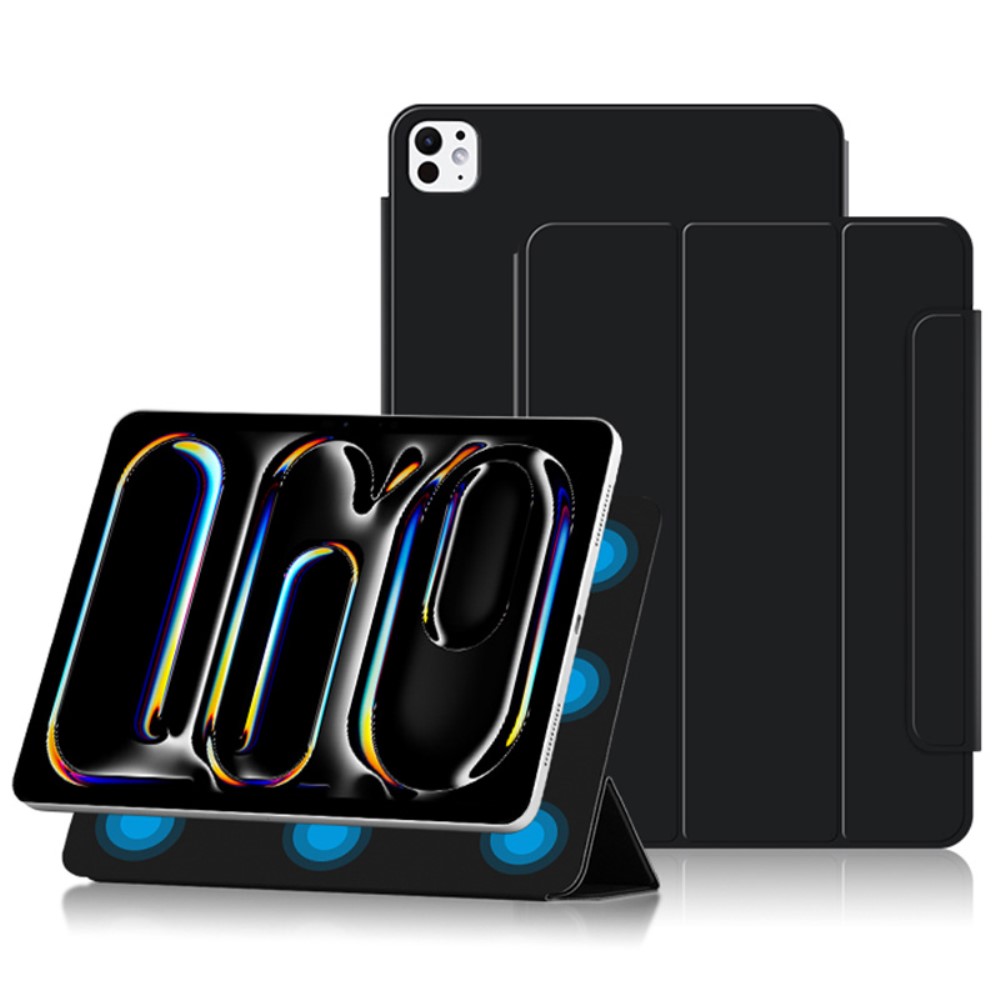  iPad Pro 11 2025/2024 2in1 Magnetiskt Fodral Svart