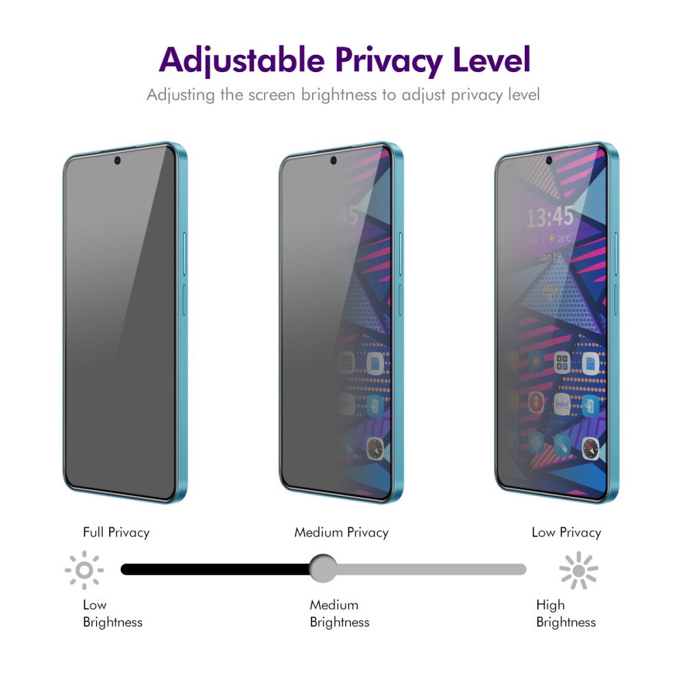 ENKAY ENKAY Motorola Moto G04 4G/G24 4G Skärmskydd Heltäckande Privacy