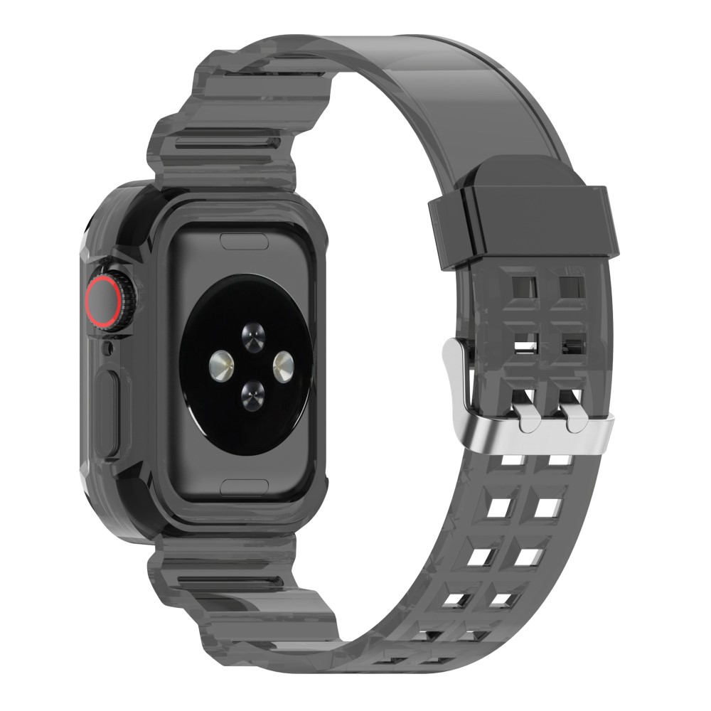  Apple Watch 38/40/41/42 mm Kristall Skal/Armband Tonad Svart