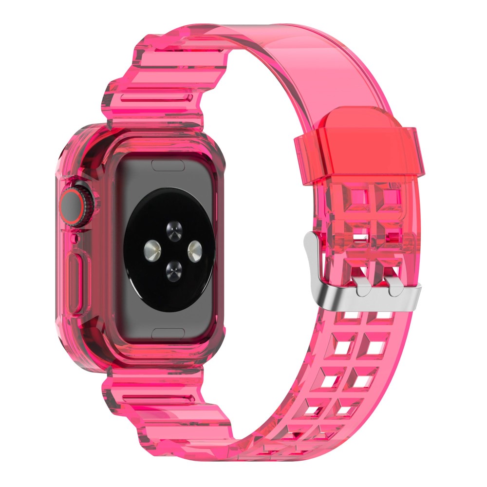  Apple Watch 38/40/41/42 mm Kristall Skal/Armband Rosa