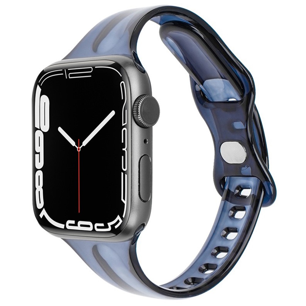  Apple Watch 38/40/41/42 mm CrystalFlex TPU Armband Mörk Blå