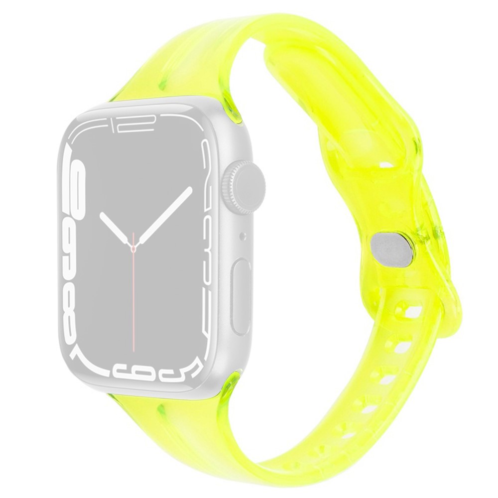  Apple Watch 38/40/41/42 mm CrystalFlex TPU Armband Neon Gul