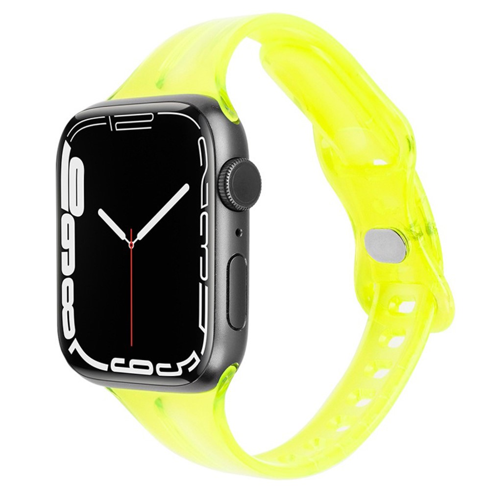 Apple Watch 38/40/41/42 mm CrystalFlex TPU Armband Neon Gul