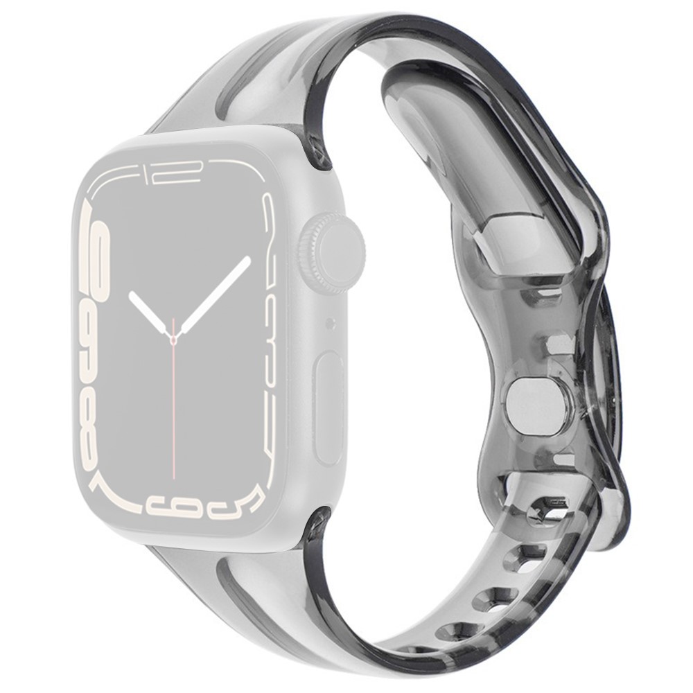  Apple Watch 42/44/45/46/49 mm CrystalFlex TPU Armband Svart