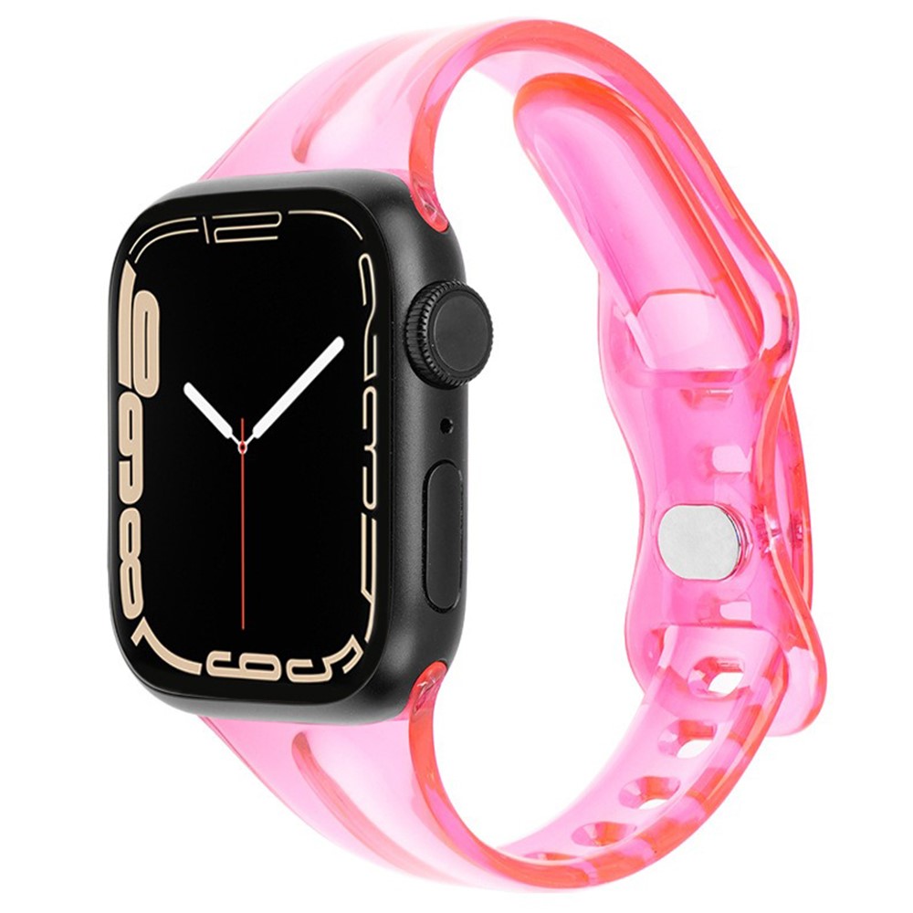  Apple Watch 42/44/45/46/49 mm CrystalFlex TPU Armband Rosa