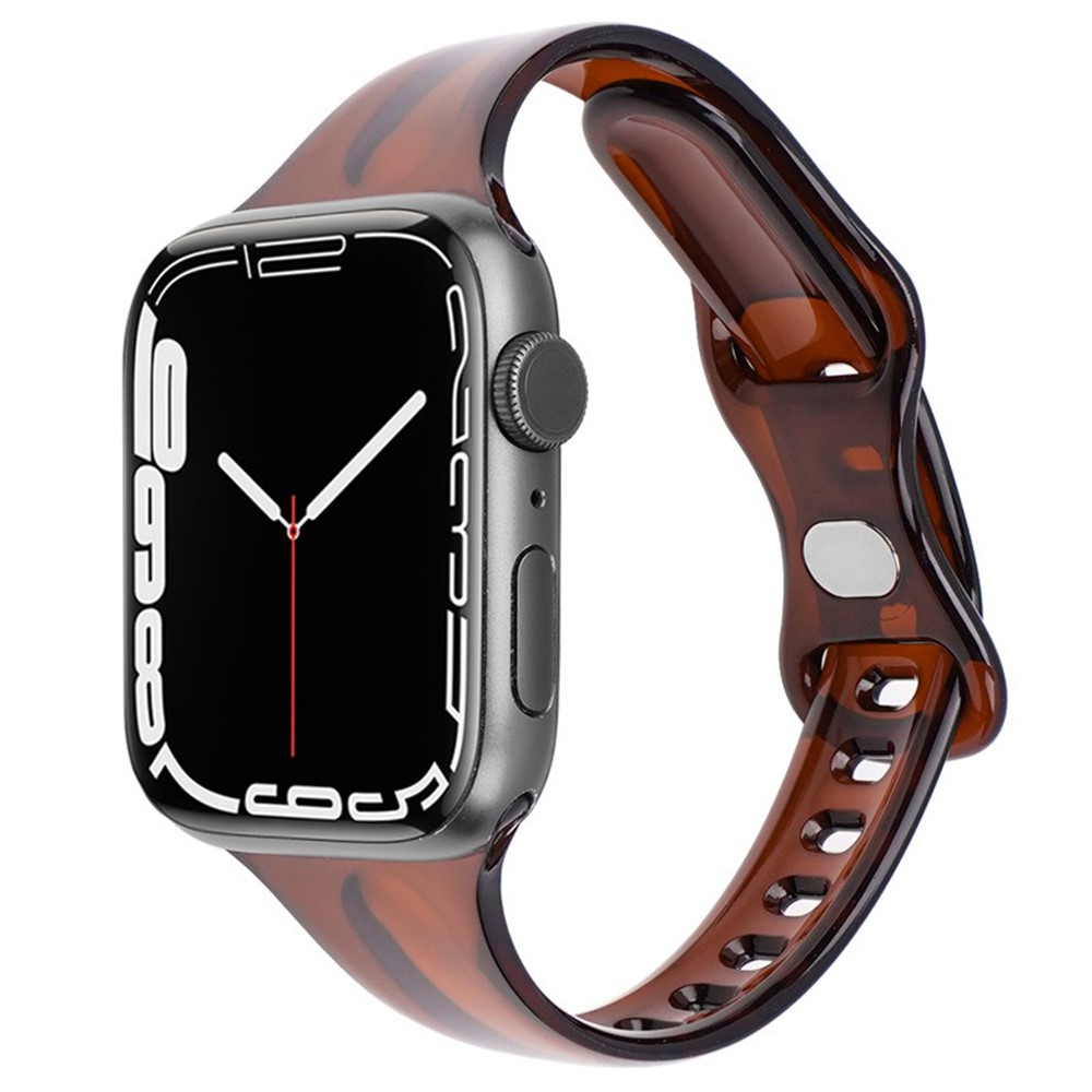  Apple Watch 42/44/45/46/49 mm CrystalFlex TPU Armband Brun