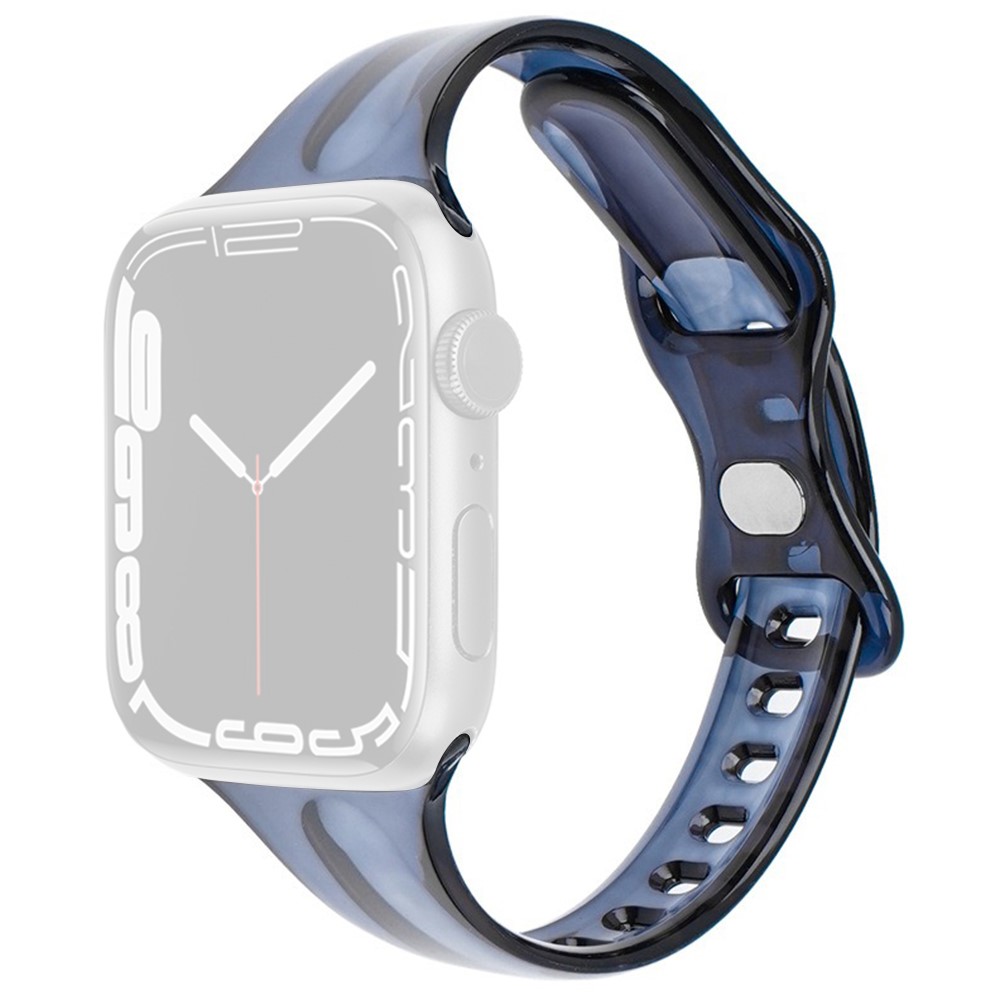  Apple Watch 42/44/45/46/49 mm CrystalFlex TPU Armband Mörk Blå