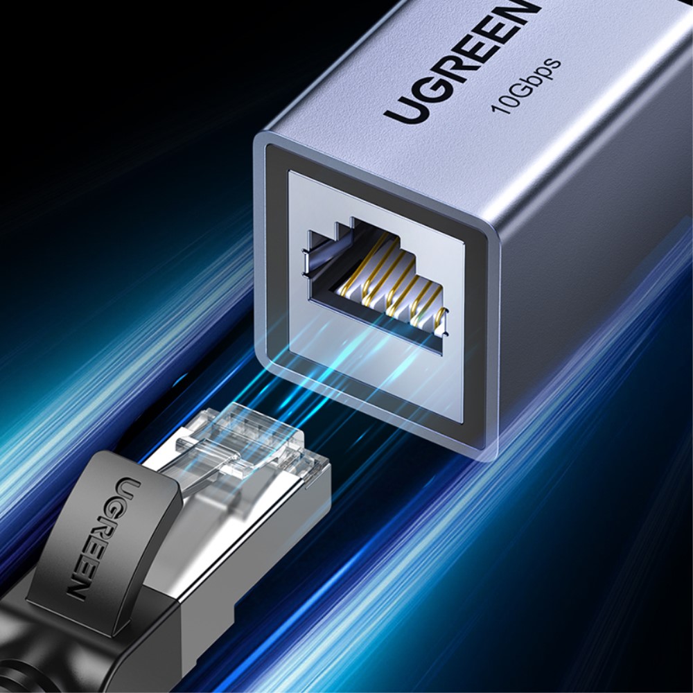 UGREEN UGREEN Cat8-Cat5 RJ45 Nätverksadapter 10Gbit/s Blå