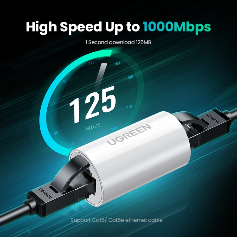 UGREEN UGREEN Cat6/Cat5e RJ45 Nätverksadapter Vit