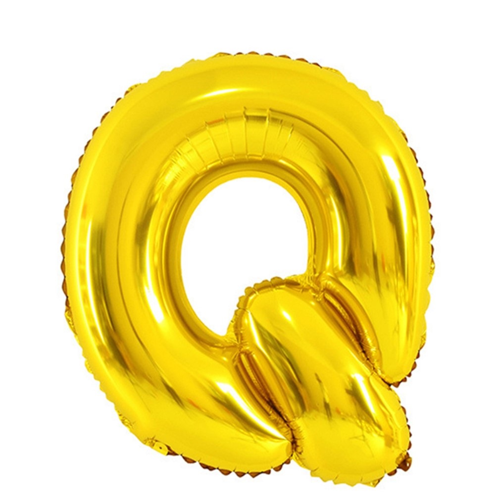  Bokstavsballong Q 70 cm Guld