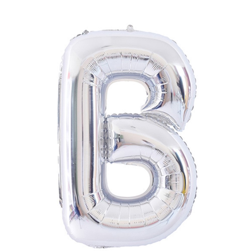  Bokstavsballong B 70 cm Silver