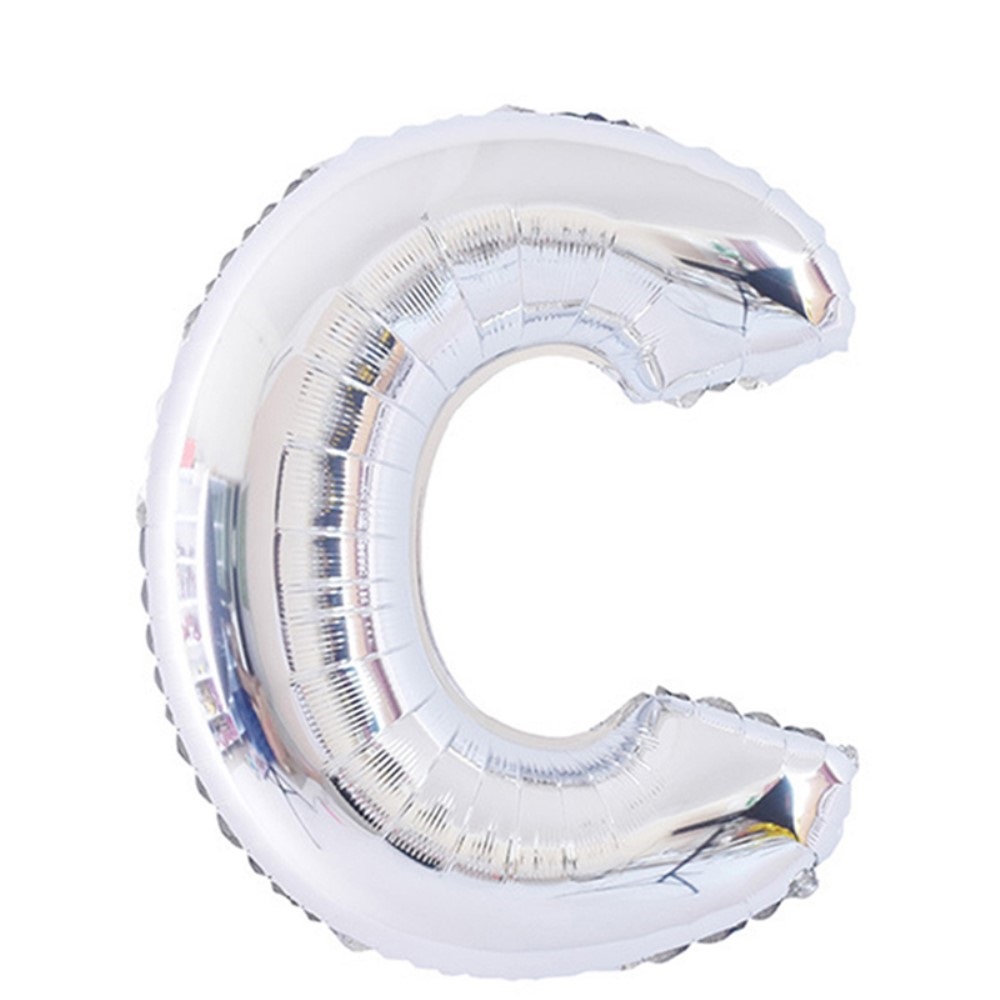  Bokstavsballong C 70 cm Silver