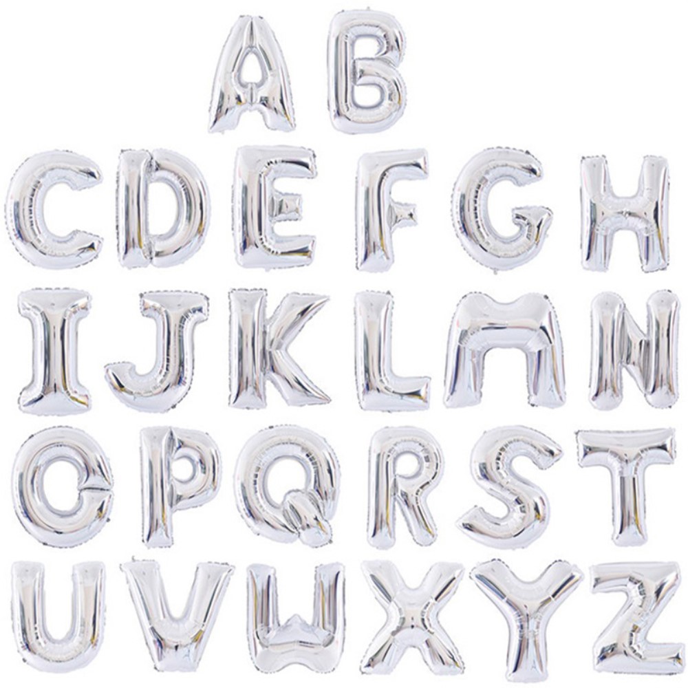  Bokstavsballong P 70 cm Silver