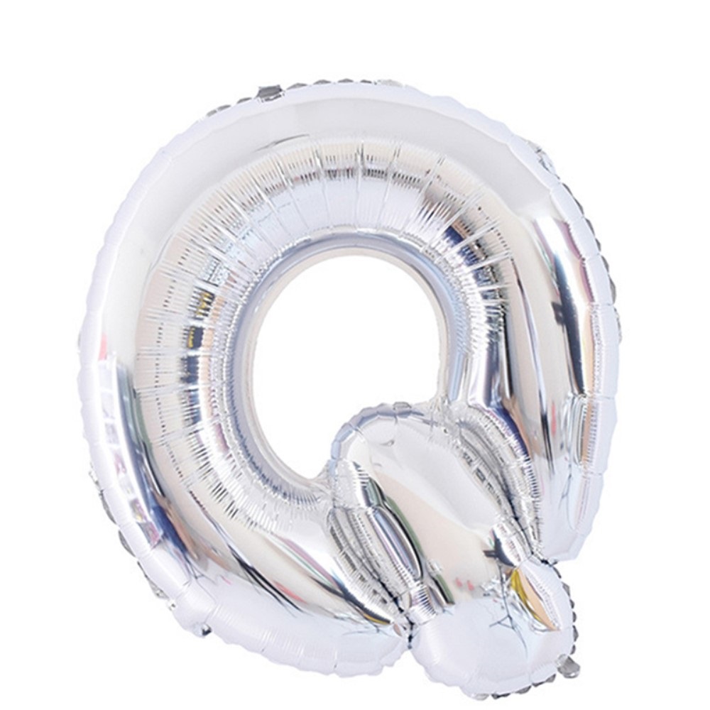  Bokstavsballong Q 70 cm Silver