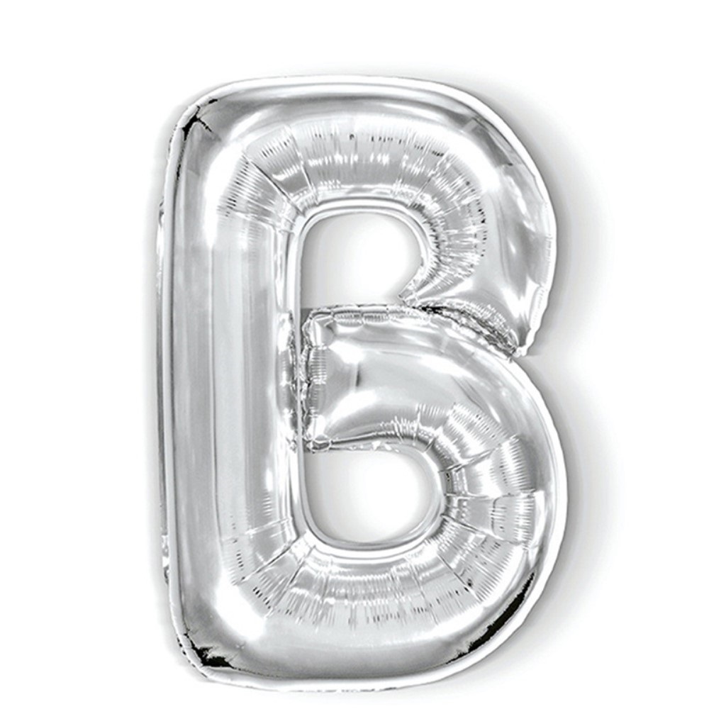  Bokstavsballong B 40 cm Silver