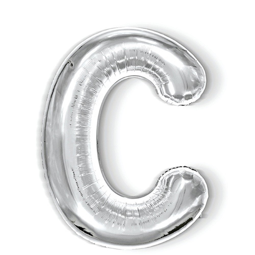  Bokstavsballong C 40 cm Silver