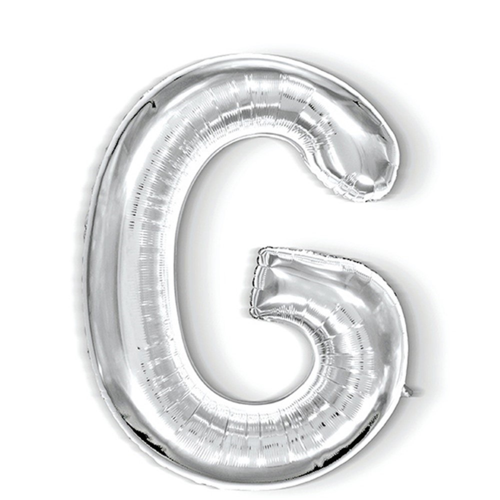  Bokstavsballong G 40 cm Silver