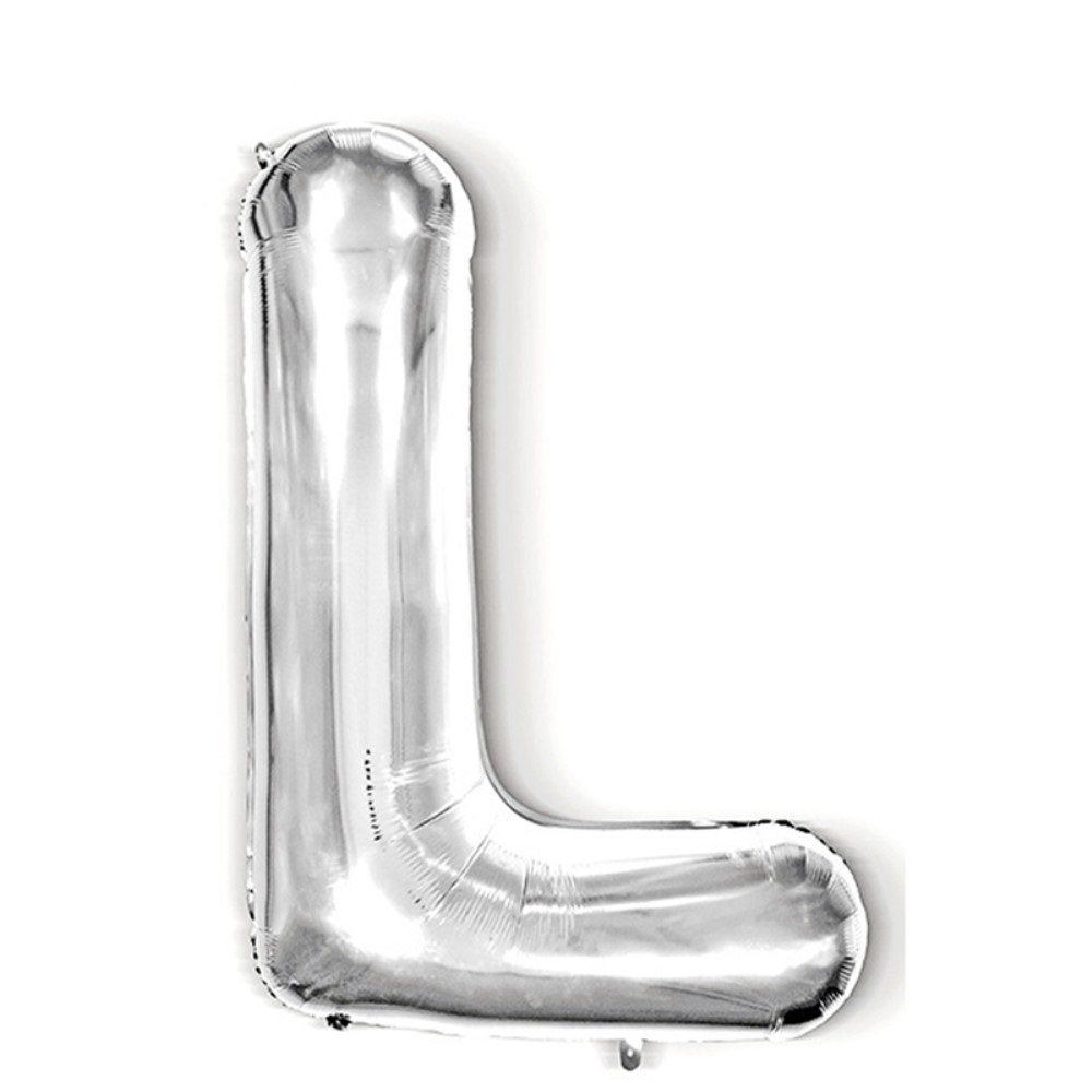  Bokstavsballong L 40 cm Silver