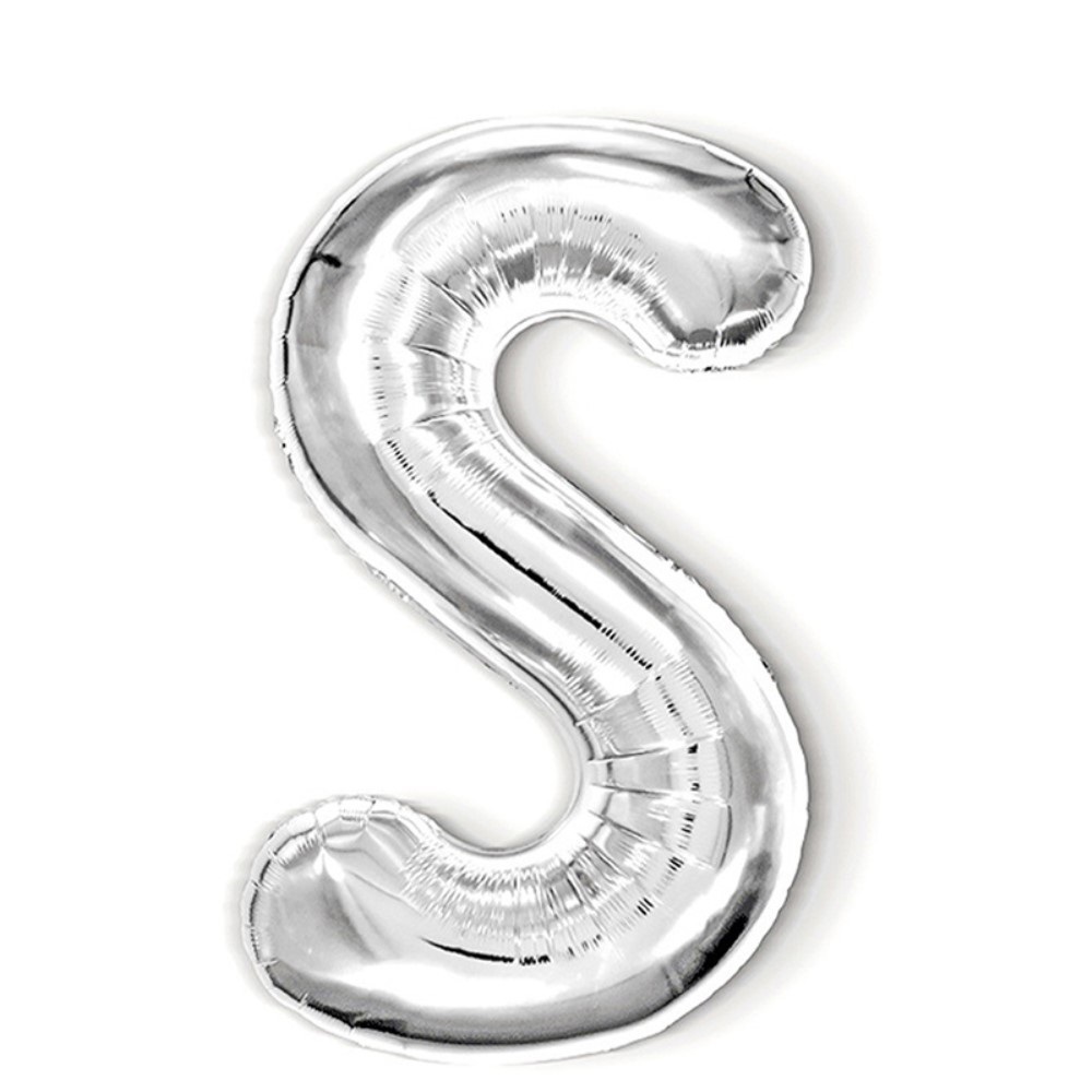  Bokstavsballong S 40 cm Silver