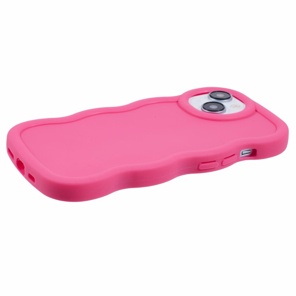  iPhone 15 Mobilskal Wavy Rosa