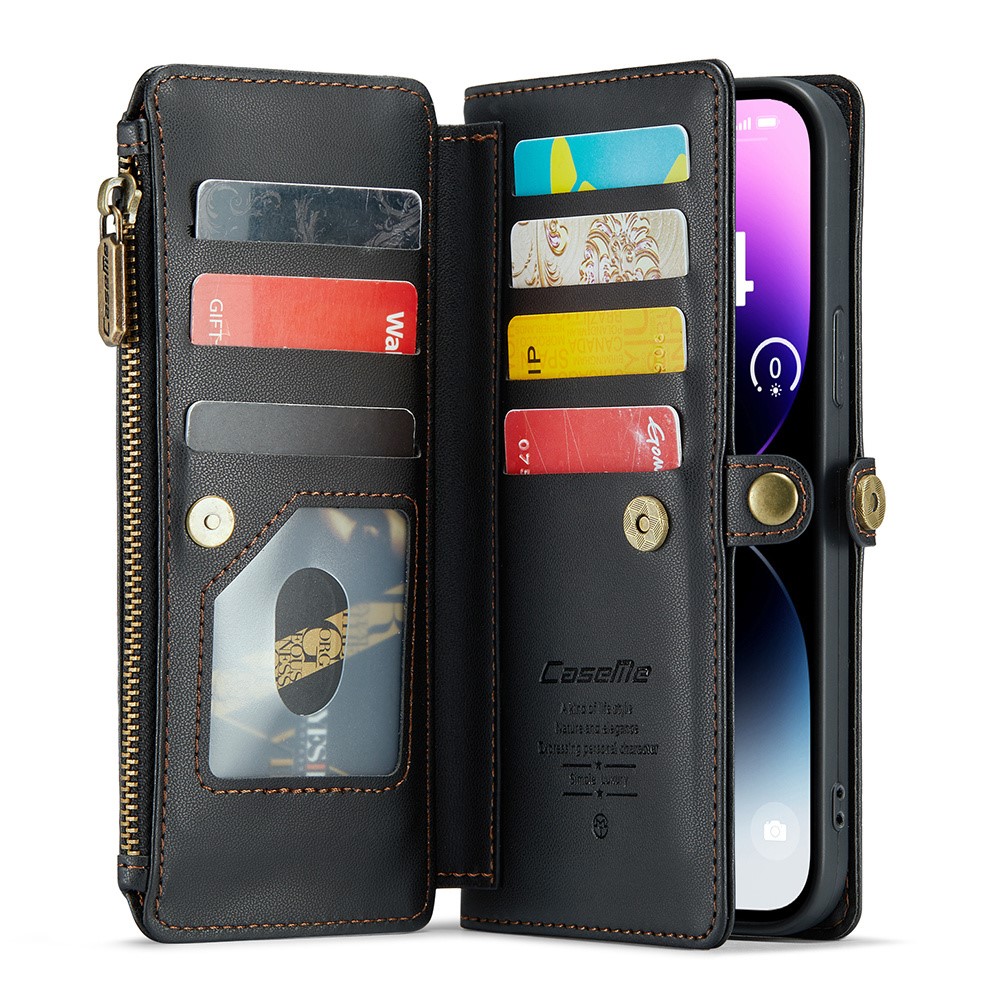 CASEME CASEME iPhone 14 Pro Max Plånboksfodral Svart