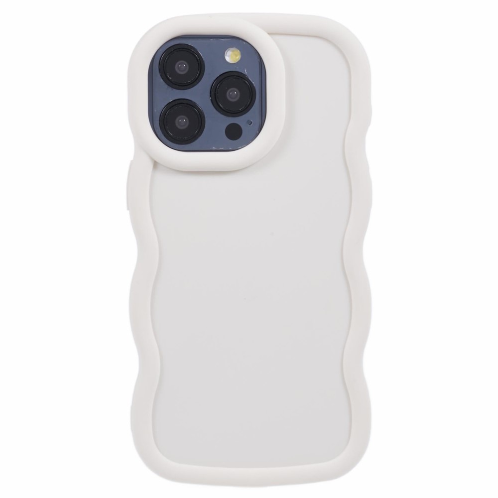  iPhone 14 Pro Mobilskal Wavy Off White