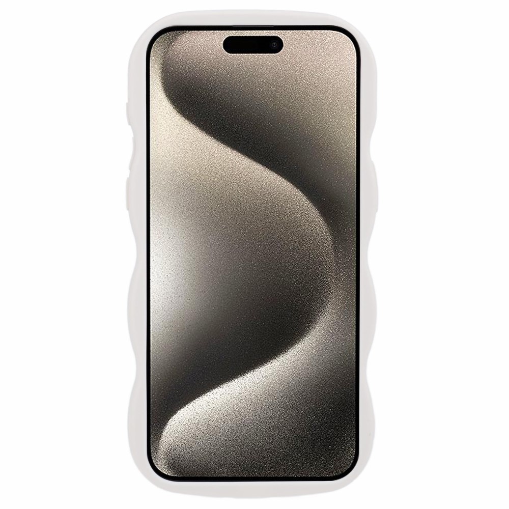  iPhone 14 Pro Mobilskal Wavy Off White