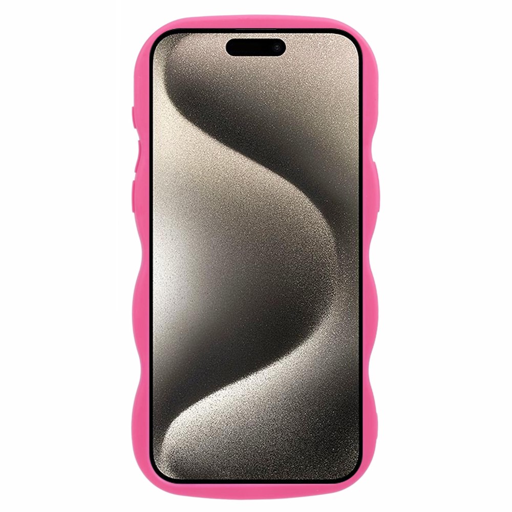  iPhone 14 Pro Mobilskal Wavy Rosa