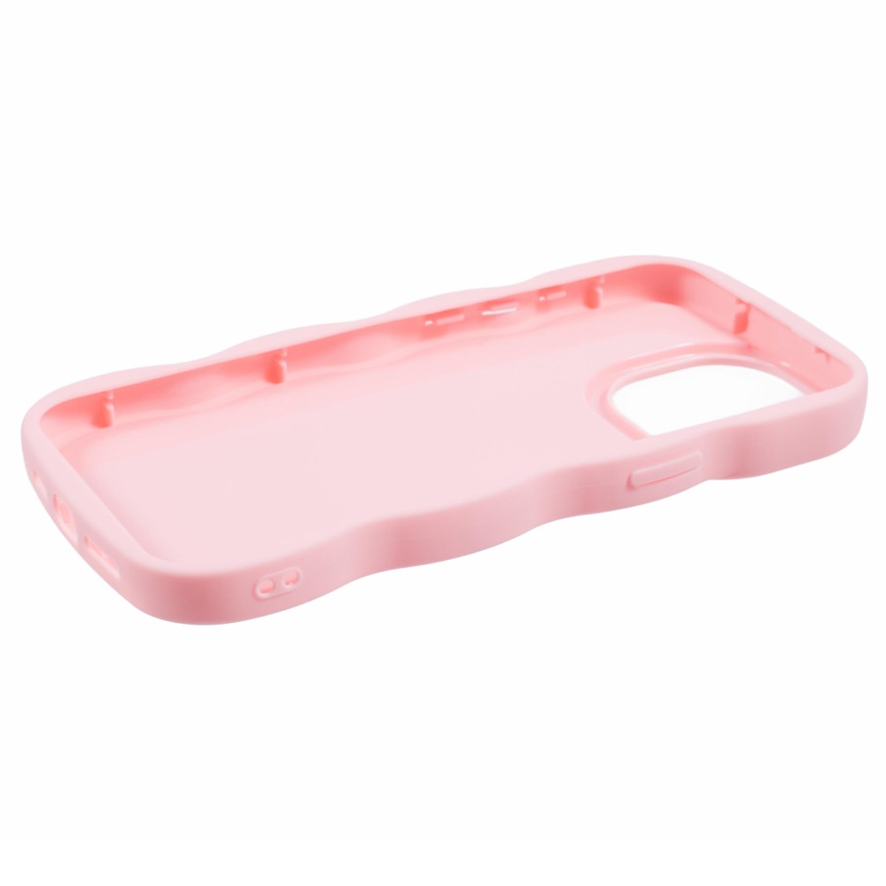  iPhone 14 Pro Mobilskal Wavy Ljus Rosa